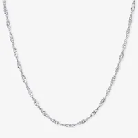 Silver Treasures Made Italy Sterling 16-30" Twist Chain Necklace