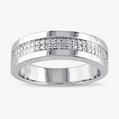 Mens 1/10 CT.T.W. Natural Diamond Wedding Band