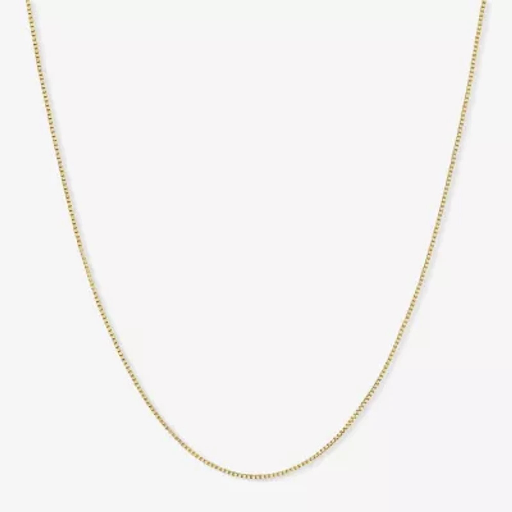14K Gold 16 Inch Solid Box Chain Necklace