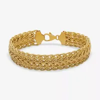 14K Gold Hollow Link Chain Bracelet