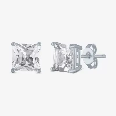 YES PLEASE! 2.5 CT.T.W. Princess Cut Lab-Created White Sapphire Stud Earrings in Sterling Silver