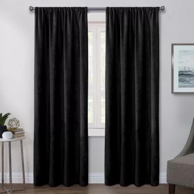 Regal Home Chenille Light-Filtering Rod Pocket Single Curtain Panel