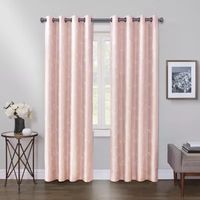 Max Blackout Mystique Grommet Top Embroidered 100% Single Curtain Panels