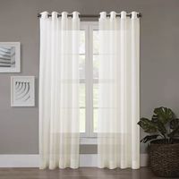 Regal Home Crushed Voile Solid Sheer Grommet Top Single Curtain Panel