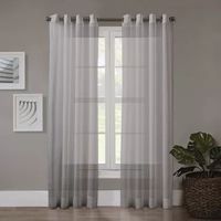 Regal Home Crushed Voile Solid Sheer Grommet Top Single Curtain Panel