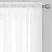 Regal Home Solid Voile Rod Pocket Sheer Single Curtain Panels