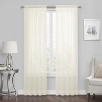 Regal Home Solid Voile Sheer Rod Pocket Single Curtain Panel