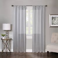 Regal Home Lombardi Solid Metallic Sheer Rod Pocket Single Curtain Panel