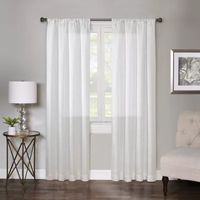 Regal Home Lombardi Solid Metallic Sheer Rod Pocket Single Curtain Panel