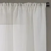 Regal Home Meadow Solid Sheer Rod Pocket Single Curtain Panel