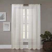 Regal Home Meadow Solid Sheer Rod Pocket Single Curtain Panel