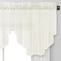 Regal Home Voile Solid Rod Pocket Ascot Valance