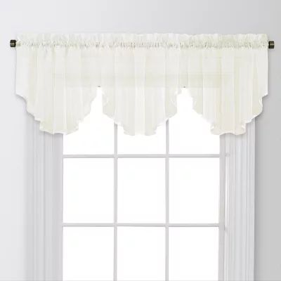 Regal Home Voile Solid Rod Pocket Ascot Valance