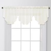 Regal Home Voile Solid Rod Pocket Ascot Valance