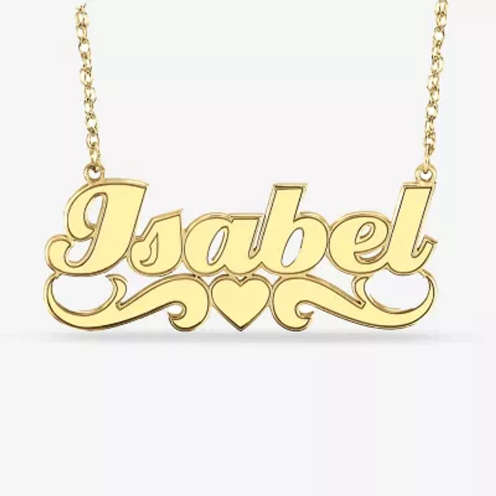 Personalized 14K Gold Over Sterling Silver Name Necklace