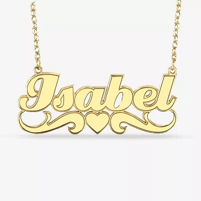 Personalized 14K Gold Over Sterling Silver Name Necklace