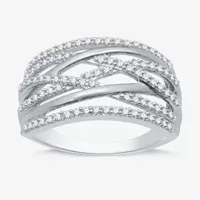 1/2 CT. T.W. Natural White Diamond Sterling Silver Band