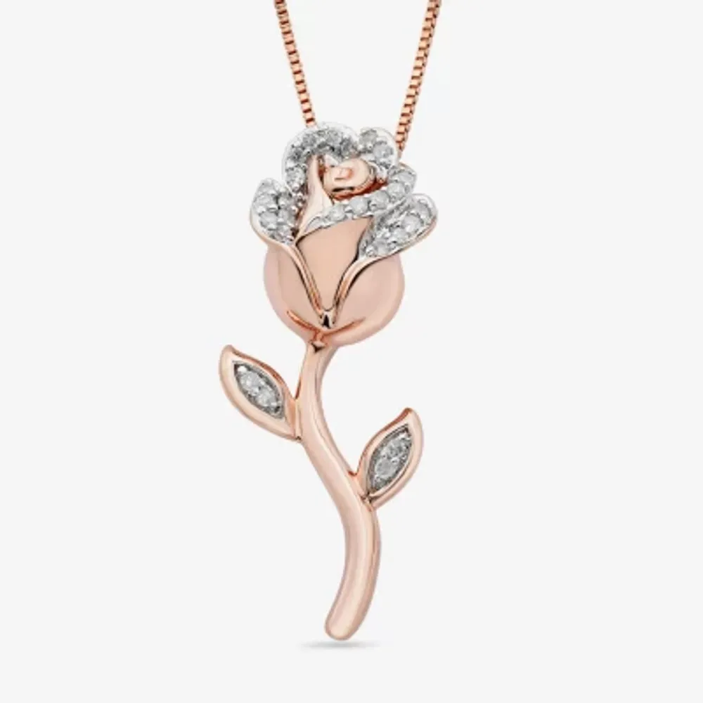 Enchanted Disney Fine Jewelry Womens Diamond Accent Mined White Diamond  Sterling Silver Princess & The Frog Pendant Necklace | Hamilton Place