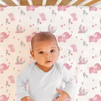 The Peanutshell Pink Elephant 3-pc. Crib Bedding Set