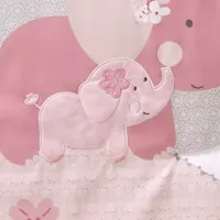 The Peanutshell Pink Elephant 3-pc. Crib Bedding Set