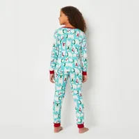 North Pole Trading Co. Kids Unisex Crew Neck Long Sleeve 2-pc. Matching Family Pant Pajama Set