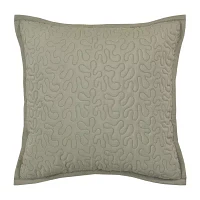 Royal Court Evergreen Square Quilted Square Throw Pillow