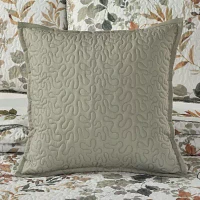 Royal Court Evergreen Square Quilted Square Throw Pillow