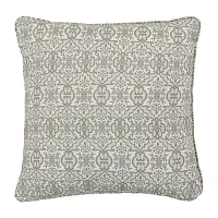 Royal Court Evergreen Square Throw Pillow