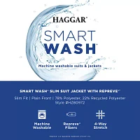 Haggar Smart Wash With Repreve Mens Stretch Fabric Slim Fit Suit Jacket