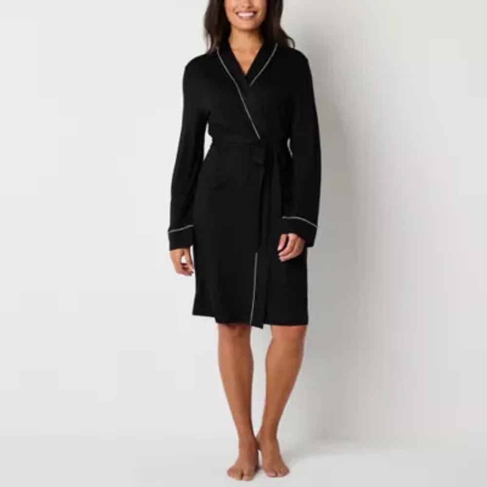 Liz Claiborne Cool and Calm Womens Long Sleeve Knee Length Robe