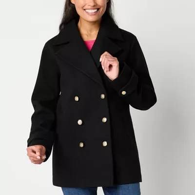 Liz Claiborne Womens Midweight Peacoat