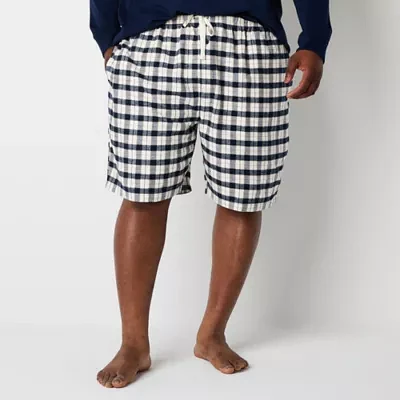 St. John's Bay Mens Big and Tall Flannel Pajama Shorts