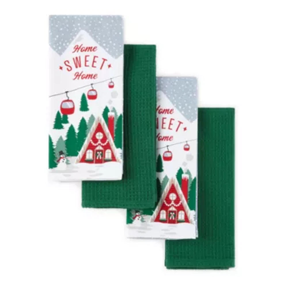 North Pole Trading Co. Ski Lodge 4-pc. Kitchen Towel