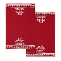 North Pole Trading Co. Folk Reindeer 4-pc. Kitchen Towel