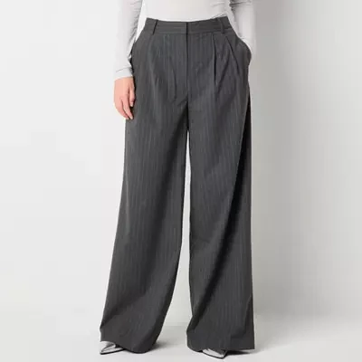 Worthington Womens Wide Leg Pleated Pant