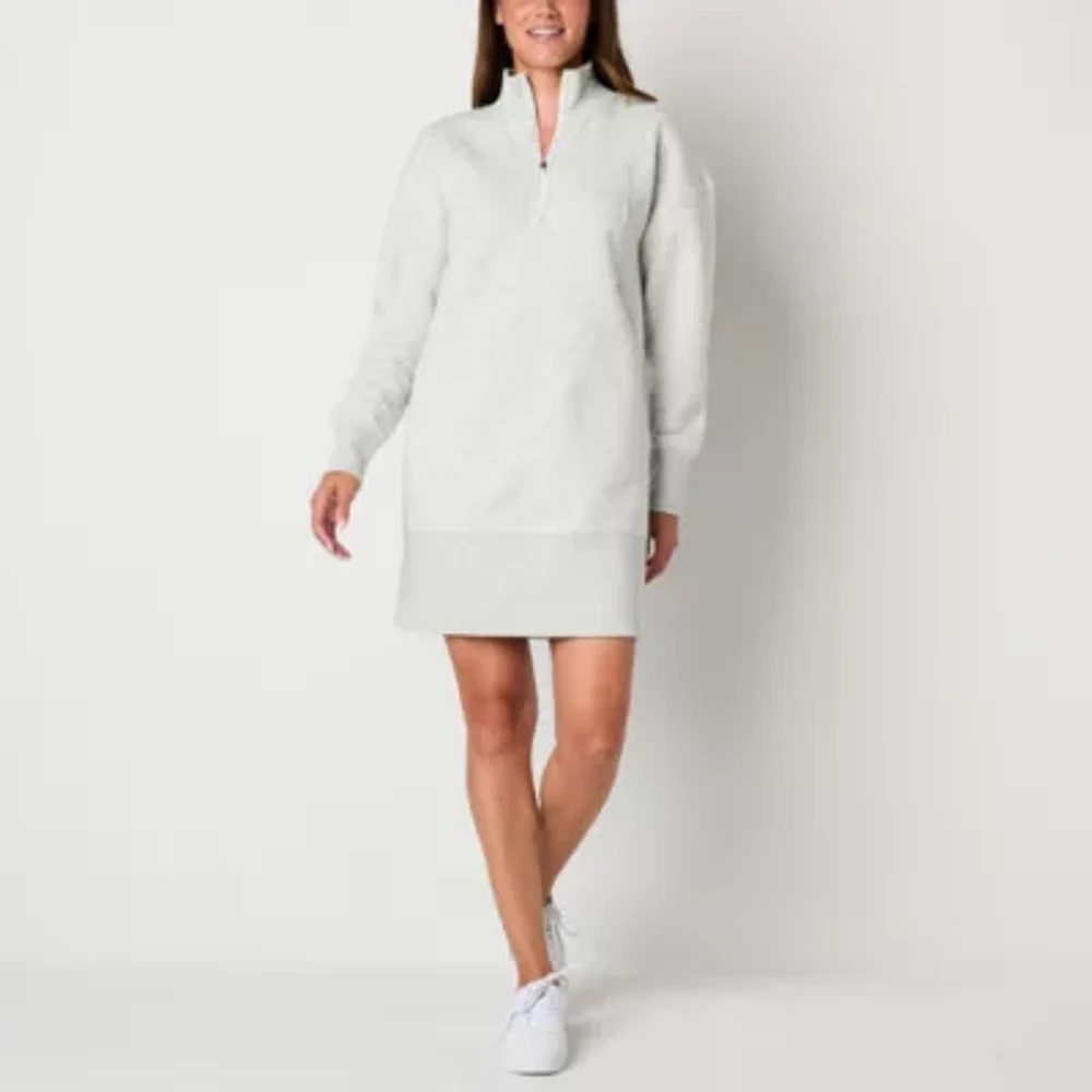 Xersion Womens Classic Fleece Half Zip Dress