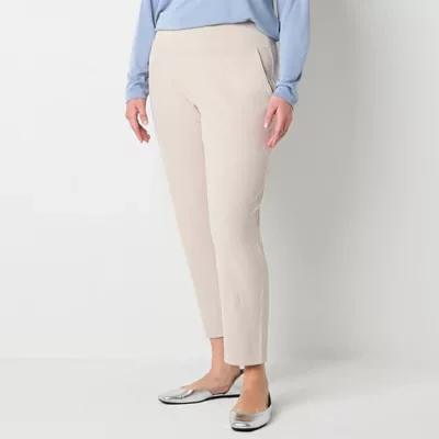 Stylus Womens High Rise Tapered Pull-On Pants