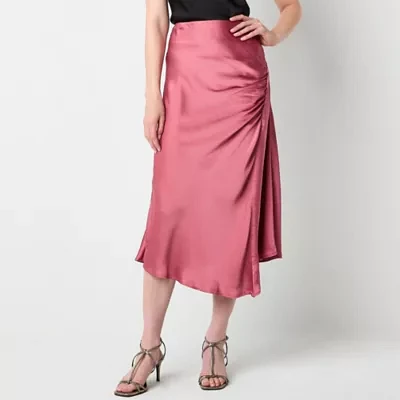 Worthington Womens Mid Rise High Low A-Line Skirt