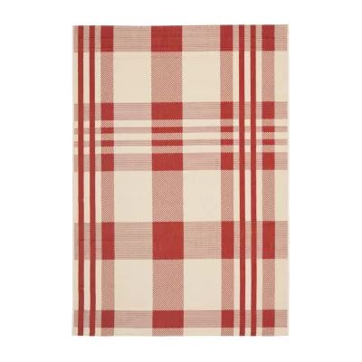 Safavieh Courtyard Collection Cori Plaid Indoor/Outdoor Area Rug
