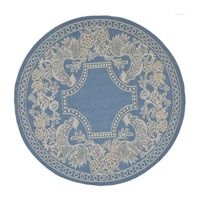 Safavieh Courtyard Collection Kestrel Oriental Indoor/Outdoor Round Area Rug