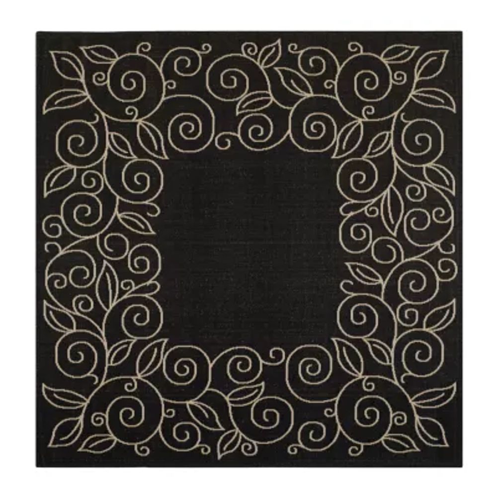 Safavieh Courtyard Collection Kiaran Floral Indoor/Outdoor Square Area Rug