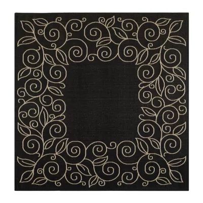 Safavieh Courtyard Collection Kiaran Floral Indoor/Outdoor Square Area Rug