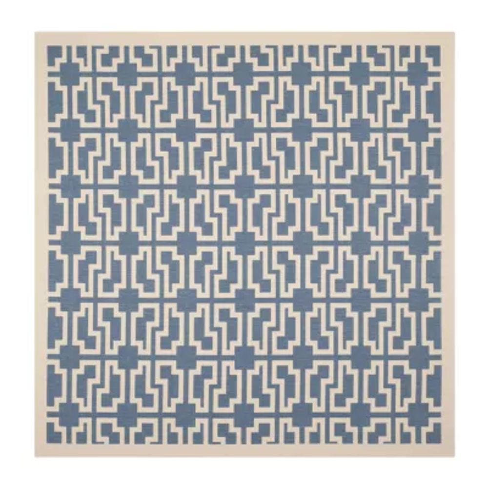 Safavieh Courtyard Collection Eddie Geometric Indoor/Outdoor Square Area Rug