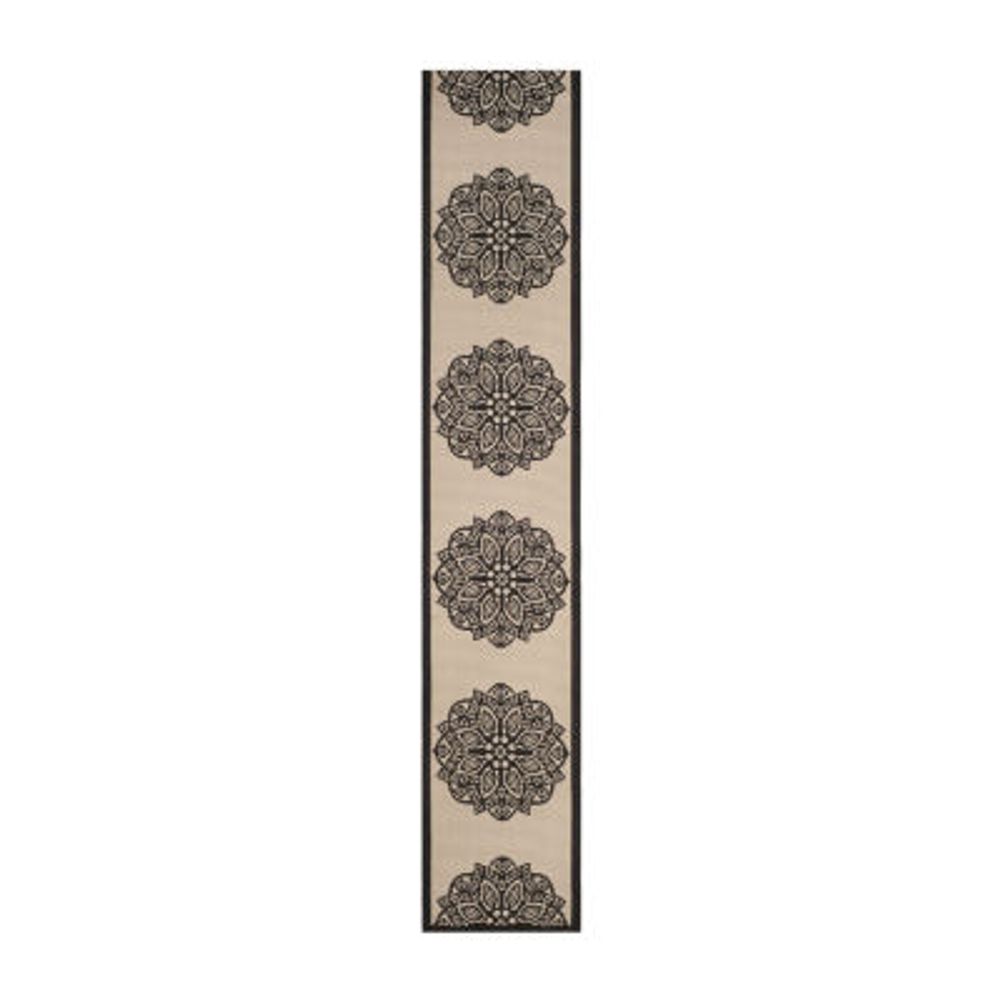 Safavieh Courtyard Collection Kimberly Oriental Indoor/Outdoor Runner Rug