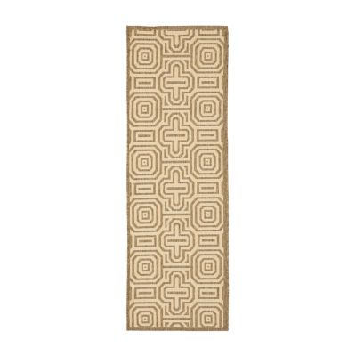 Safavieh Courtyard Collection Klara Geometric Indoor/Outdoor Runner Rug