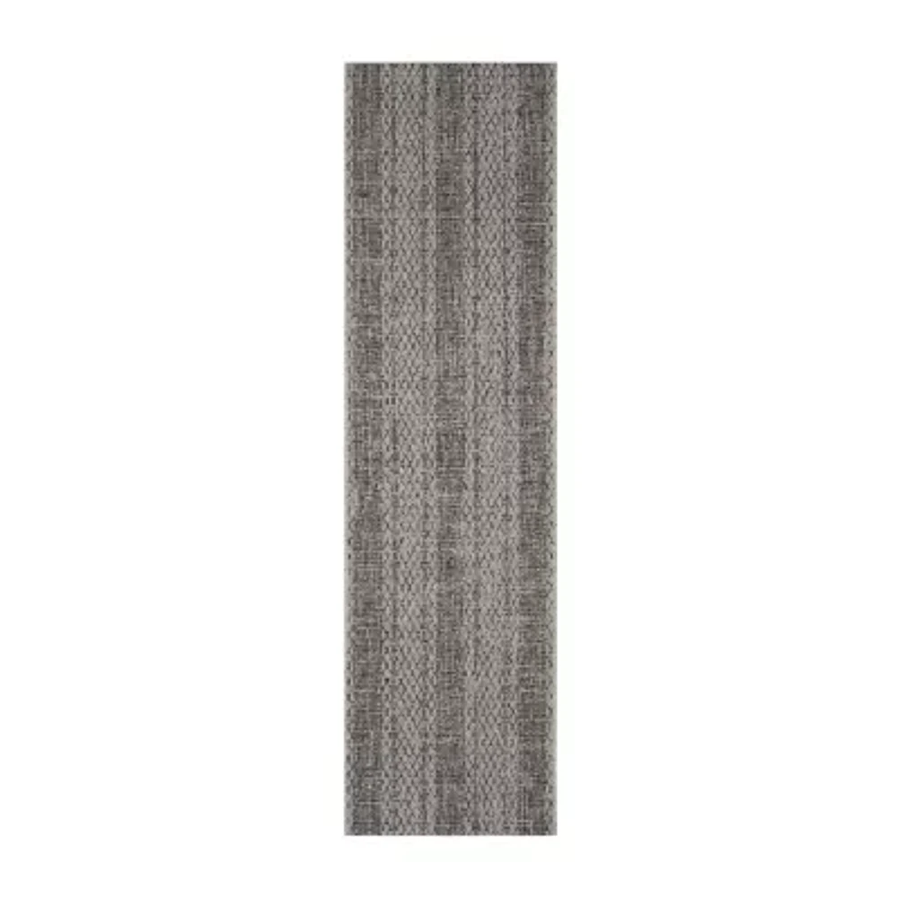 Safavieh Courtyard Collection Elena Geometric Indoor/Outdoor Runner Rug