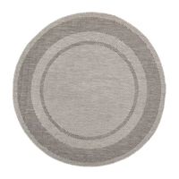 Safavieh Courtyard Collection Lorna Stripe Indoor/Outdoor Round Area Rug