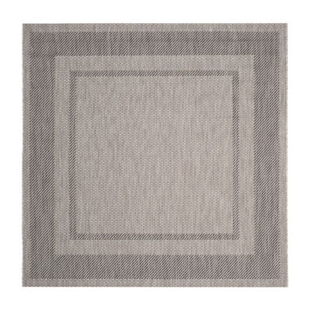 Safavieh Courtyard Collection Lorna Stripe Indoor/Outdoor Square Area Rug