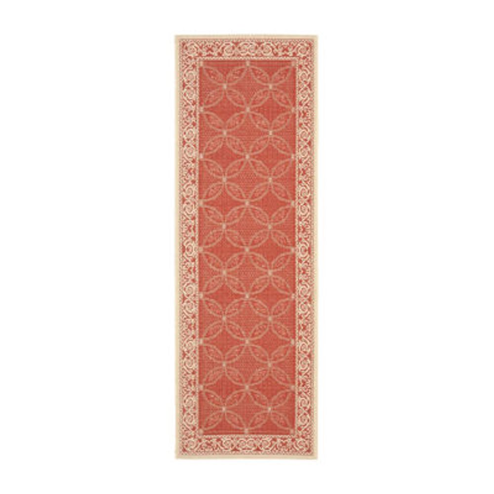 Safavieh Courtyard Collection Frona Oriental Indoor/Outdoor Runner Rug
