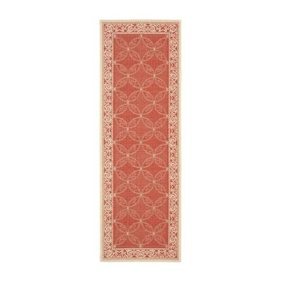 Safavieh Courtyard Collection Frona Oriental Indoor/Outdoor Runner Rug